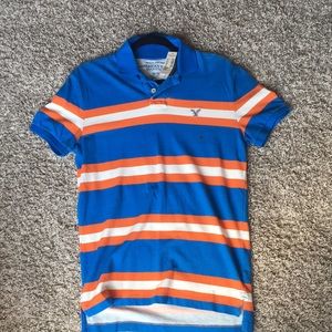 American Eagle Polo Blue Orange XS